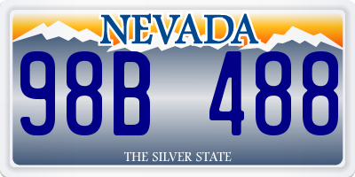 NV license plate 98B488
