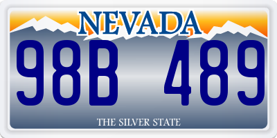 NV license plate 98B489