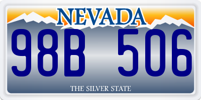 NV license plate 98B506