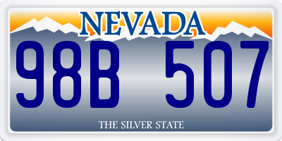 NV license plate 98B507