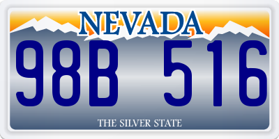 NV license plate 98B516