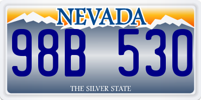 NV license plate 98B530