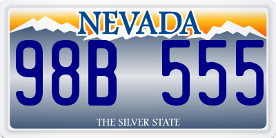NV license plate 98B555