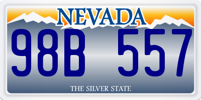 NV license plate 98B557