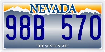 NV license plate 98B570