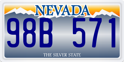 NV license plate 98B571