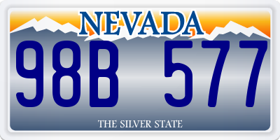 NV license plate 98B577