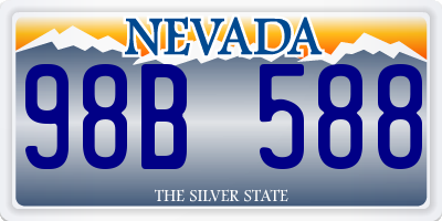 NV license plate 98B588