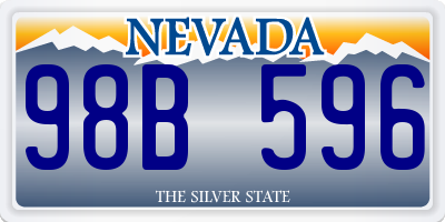 NV license plate 98B596