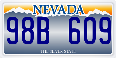 NV license plate 98B609