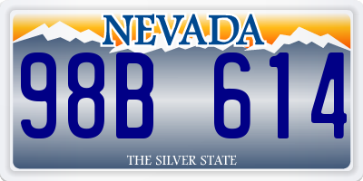 NV license plate 98B614