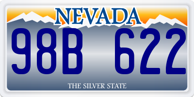 NV license plate 98B622