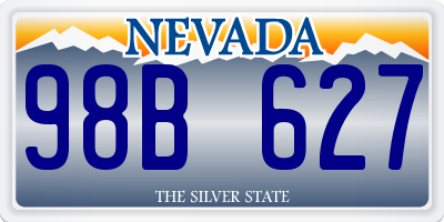 NV license plate 98B627