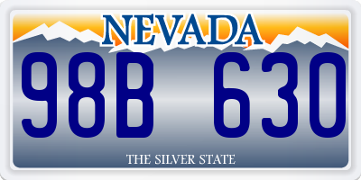 NV license plate 98B630