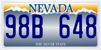 NV license plate 98B648