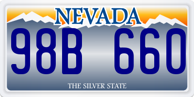 NV license plate 98B660