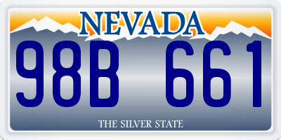NV license plate 98B661