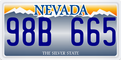 NV license plate 98B665