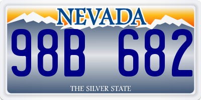 NV license plate 98B682