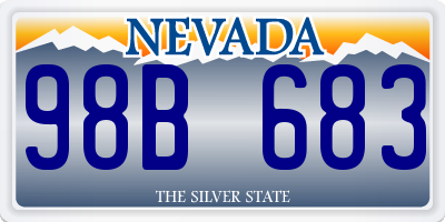 NV license plate 98B683