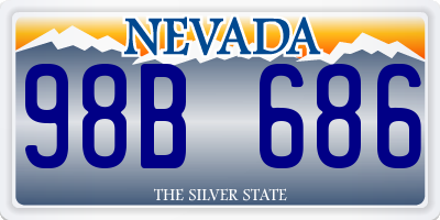 NV license plate 98B686