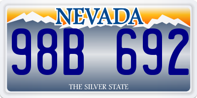 NV license plate 98B692