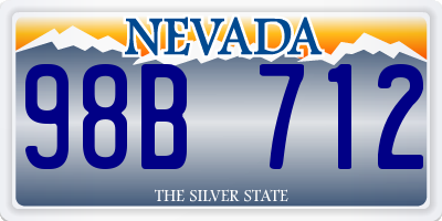 NV license plate 98B712