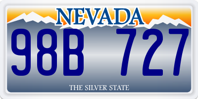 NV license plate 98B727