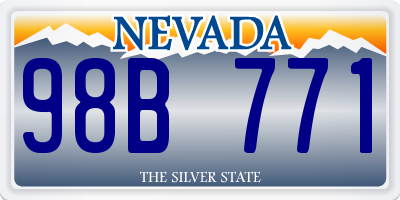 NV license plate 98B771