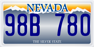 NV license plate 98B780