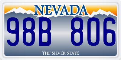 NV license plate 98B806