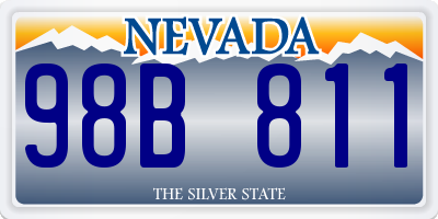 NV license plate 98B811