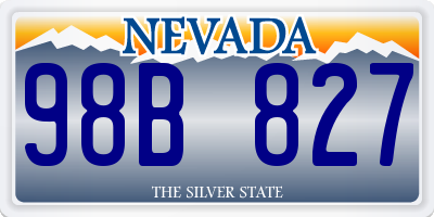 NV license plate 98B827