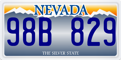 NV license plate 98B829