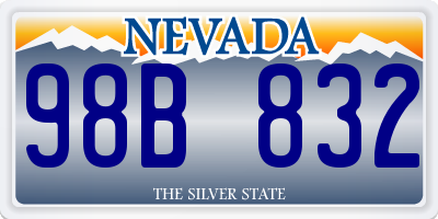NV license plate 98B832