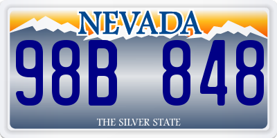 NV license plate 98B848