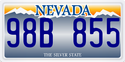 NV license plate 98B855