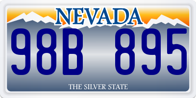 NV license plate 98B895