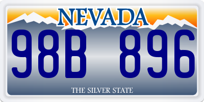 NV license plate 98B896