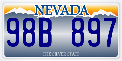 NV license plate 98B897