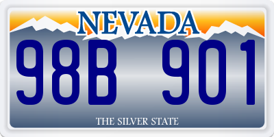 NV license plate 98B901