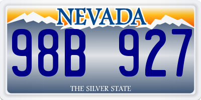 NV license plate 98B927