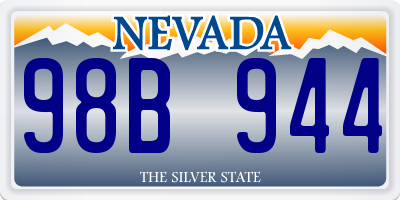 NV license plate 98B944