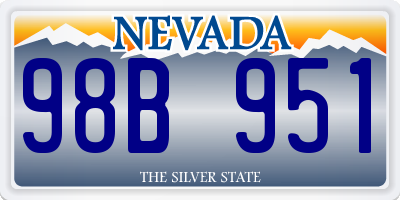 NV license plate 98B951