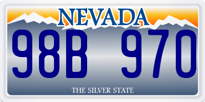 NV license plate 98B970