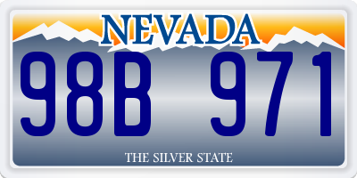 NV license plate 98B971