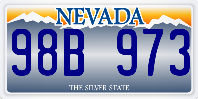 NV license plate 98B973
