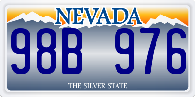 NV license plate 98B976