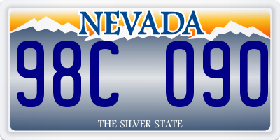 NV license plate 98C090