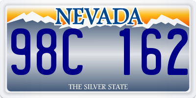 NV license plate 98C162